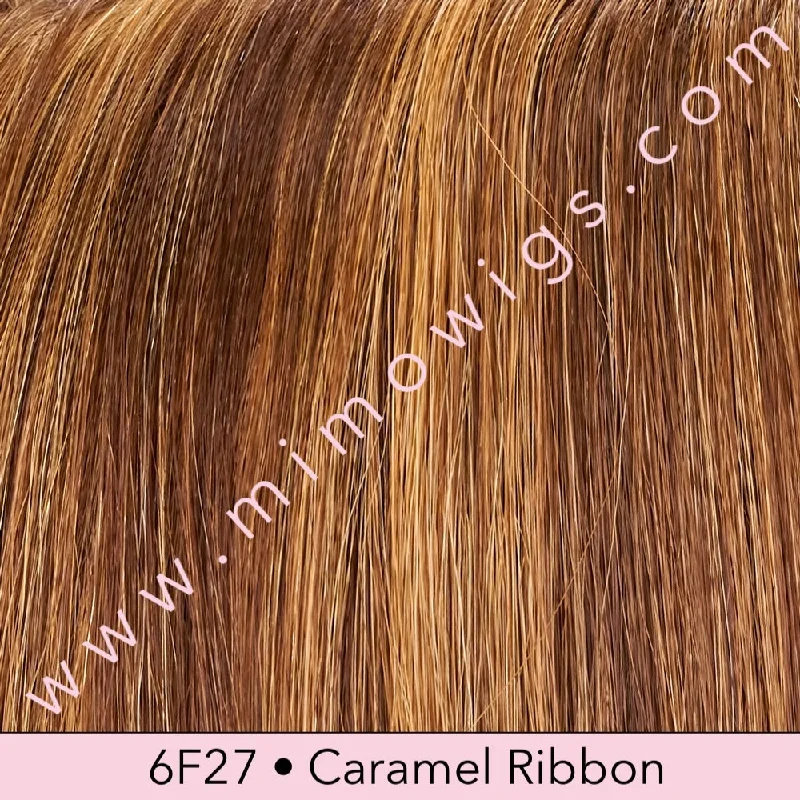 Excluded / 6F27 • CARAMEL RIBBON | Brown w/ Light Red-Gold Blonde Highlights & Tips / Average