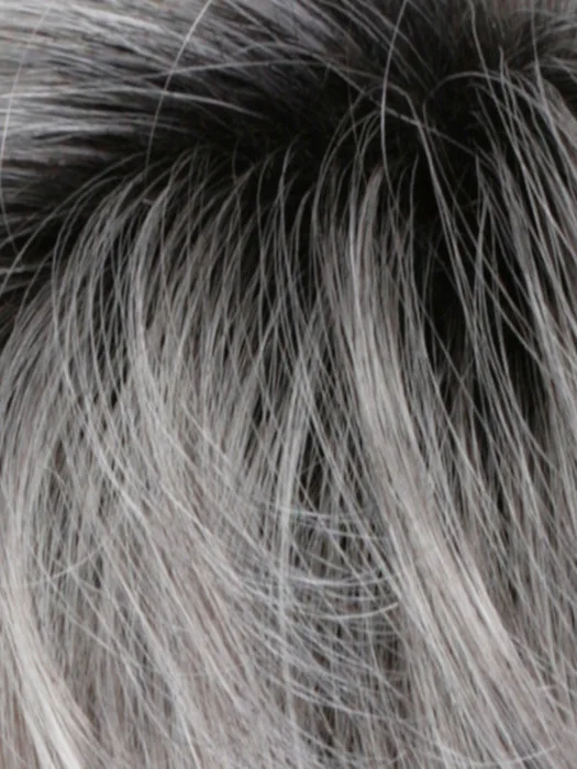 CHROMERT1B | Gray & White with 25% Medium Brown Blend & Off-Black Roots