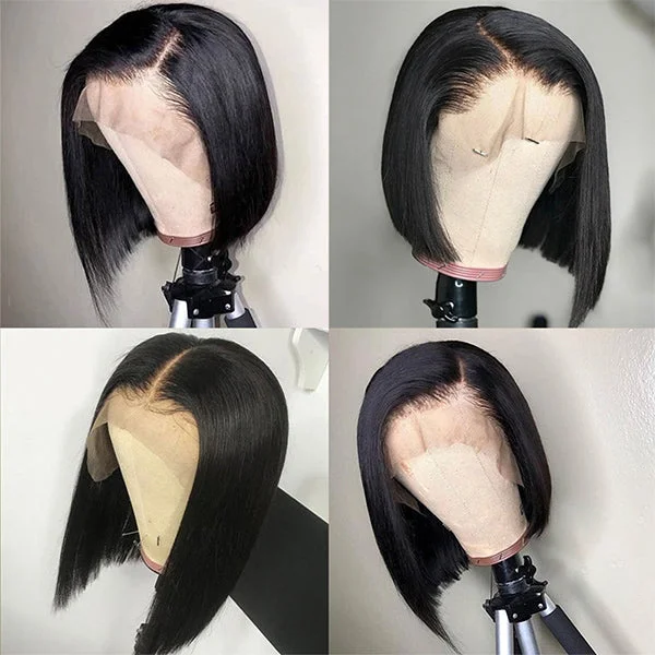 Straight Bob Wig Lace Front Human Hair Wigs Brazilian Bob Frontal Wigs 4x4 5x5 Closure Wig