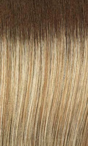 88GR | Light Wheat Blonde with Dark Strawberry Blonde highlights and Medium Brown roots