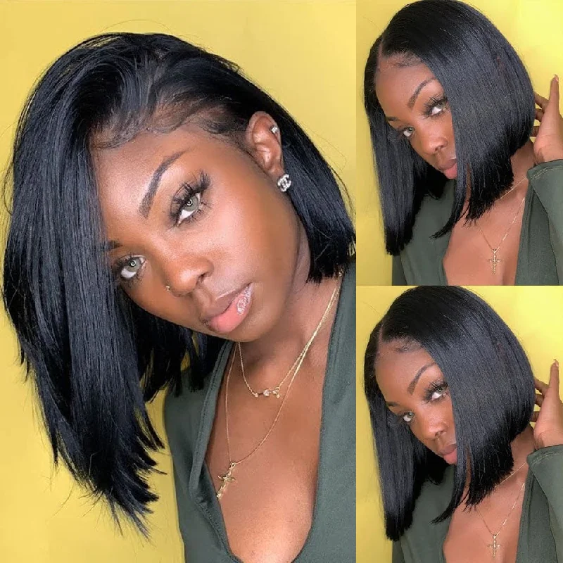 Taylor | 13x4 Full Frontal Human Hair BOB Lace  Wig | Silky Straight