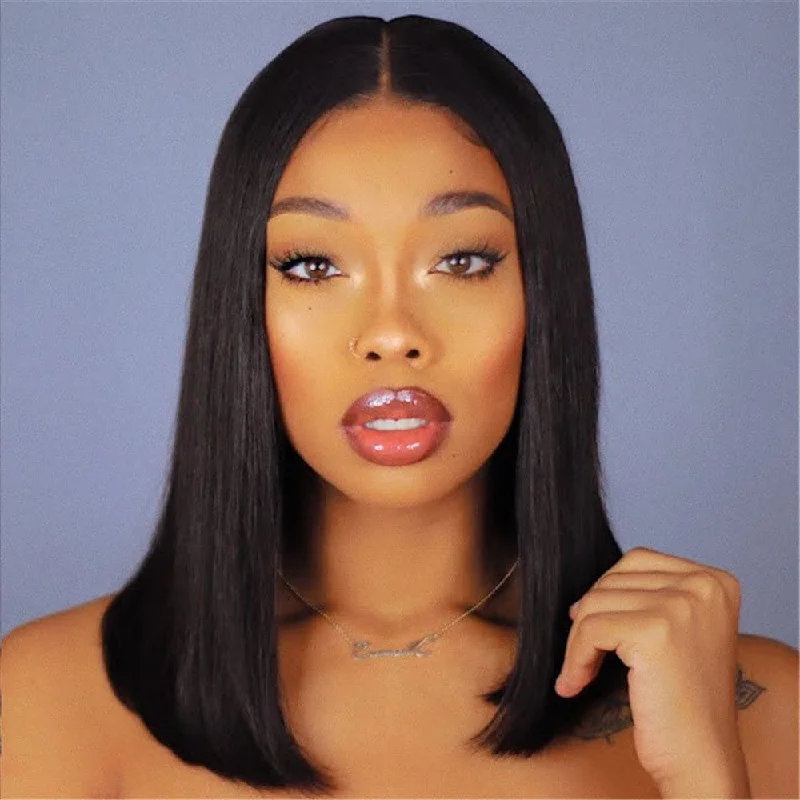 Taylor | 13x4 Full Frontal Human Hair BOB Lace  Wig | Silky Straight