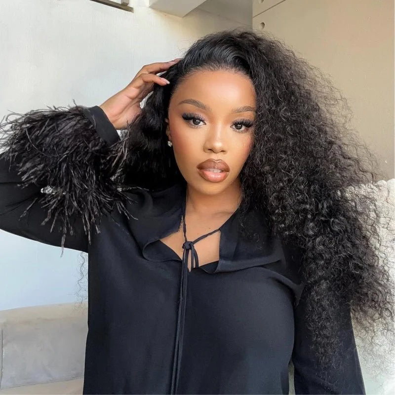 Glueless Water Wave 13x4 Frontal Lace Wig Full Volume 100% Human Hair