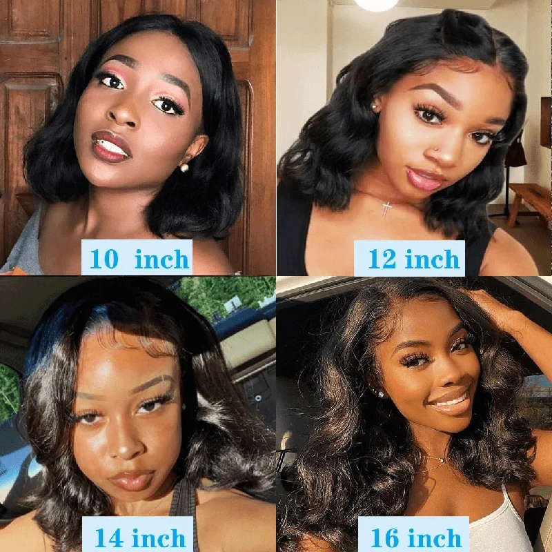 Wesface Loose Body Wave Full Lace Bob Wig Pre-plucked Clean Hairline Bleached Knots Short Loose Body Wave Bob Wig