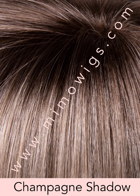 Included / CHAMPAGNE SHADOW ••• Soft dark warm blonde with platinum highlights and chestnut roots / Average