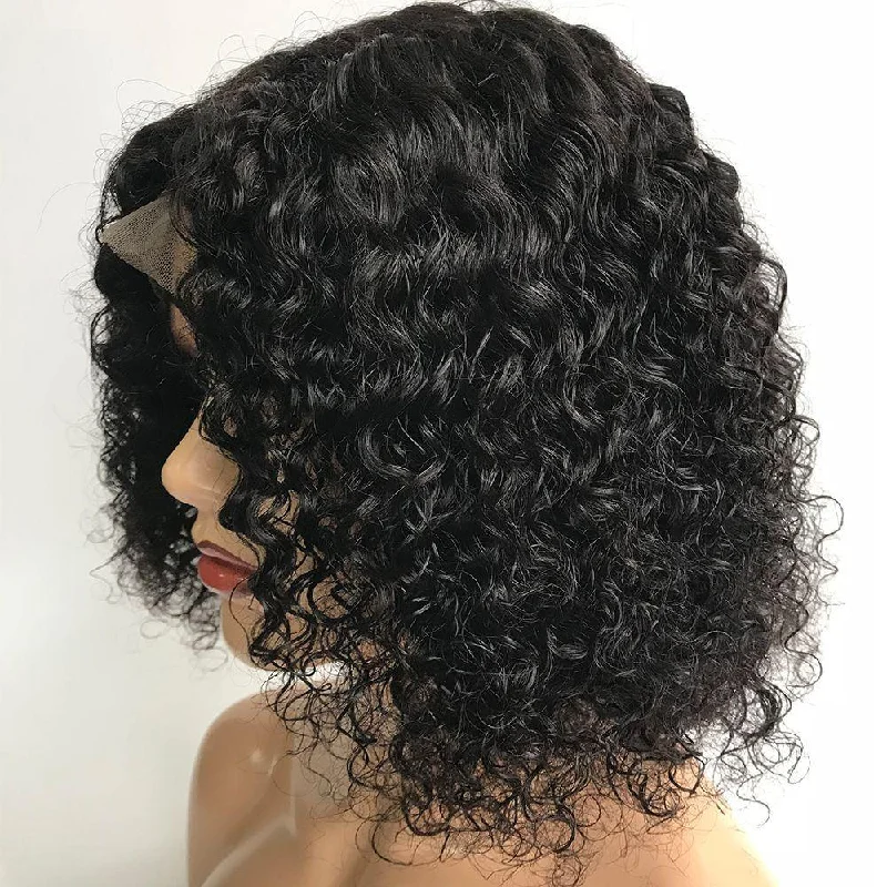 Withme Hair 13x4 Real HD Lace Frontal Bob Wig Curly Hair