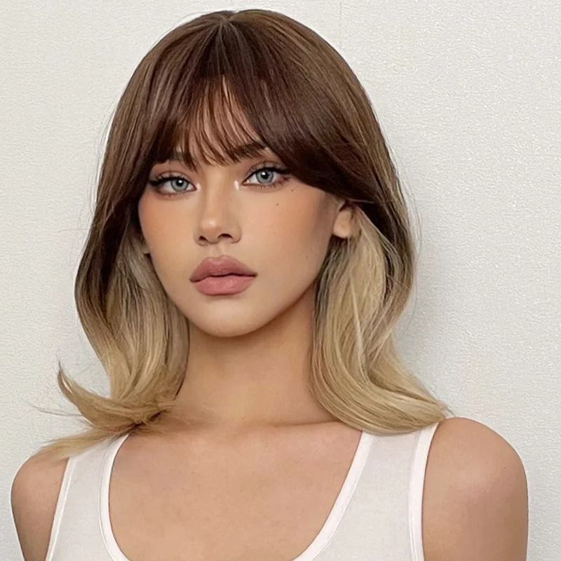 15 Inches Short Cute Wavy Synthetic Wig - Siena