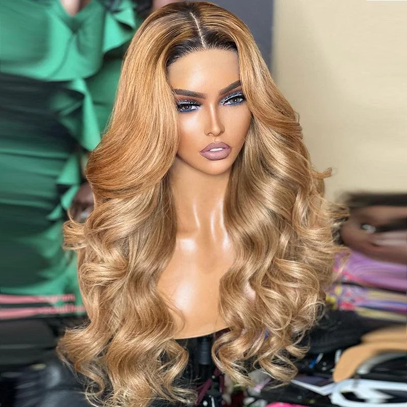 7x5 Glueless Wig Human Hair Ready To Wear Colored Wig Human Hair Body Wave