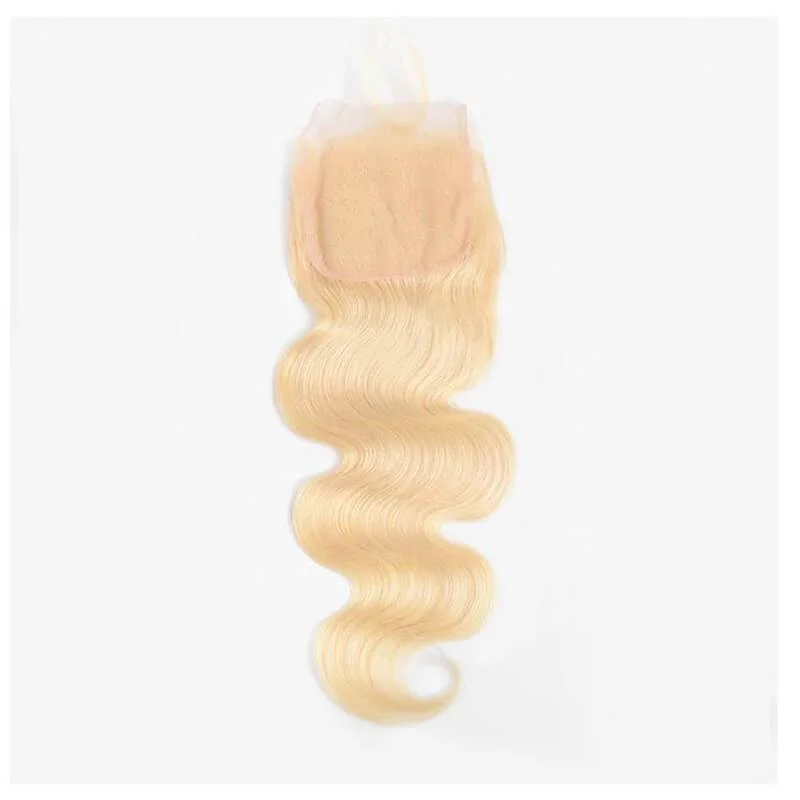 Klaiyi 613 Blonde Body Wave Human Hair 3 Bundles with Lace Closure