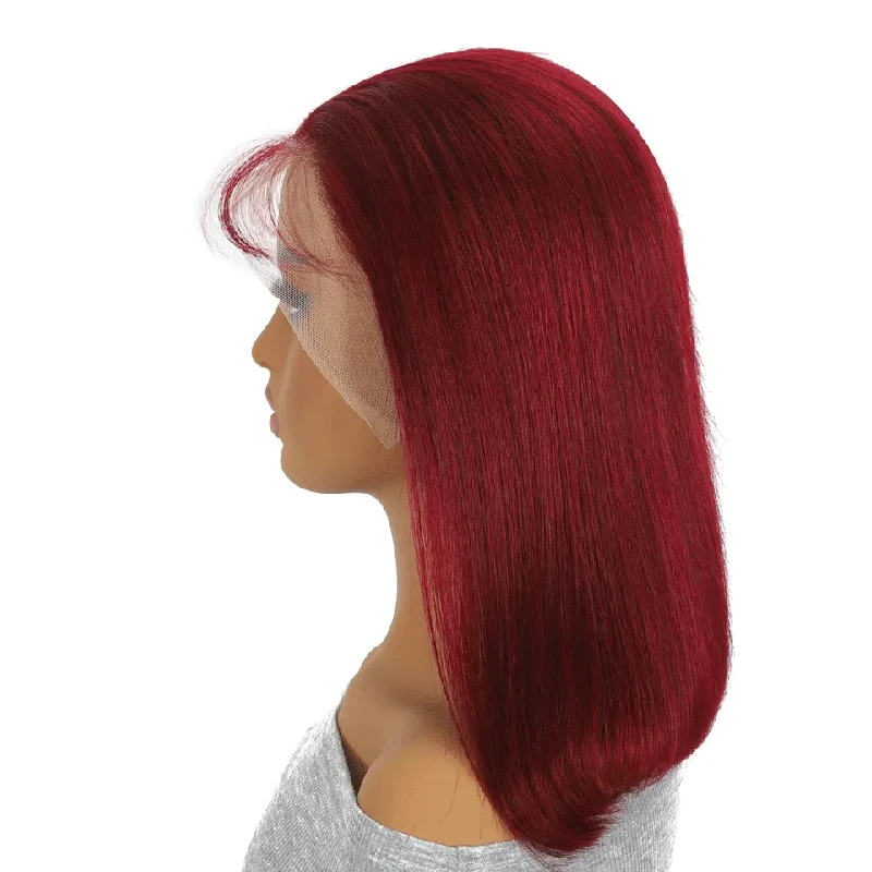 Burgundy Bob Wig Straight Wigs Wig 4x4/13x4/13x6 Lace Wig Human Hair Wig