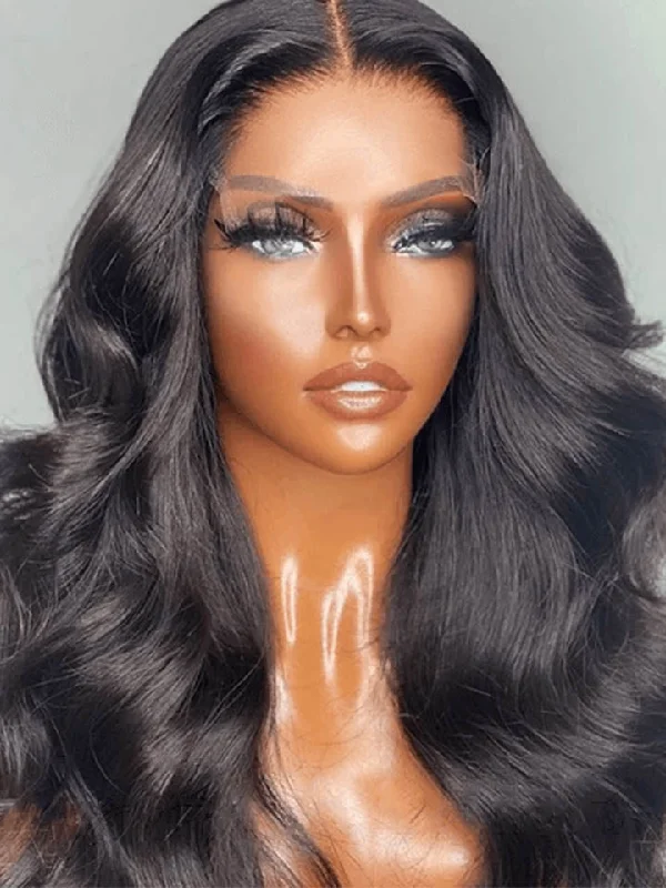 Body Wave 4x4 Closure Wig Pre Plucked Human Hair Wigs With Baby Hair