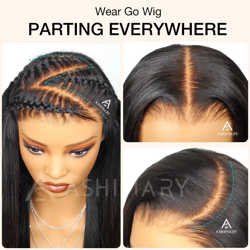 Ashimary 10x6 Parting Max Glueless Bye Bye Knots Wig Body Wave Pre Cut Lace Wigs