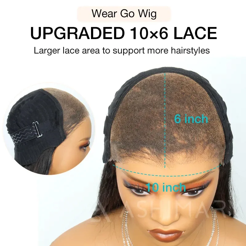 Ashimary 10x6 Parting Max Glueless Bye Bye Knots Wig Body Wave Pre Cut Lace Wigs