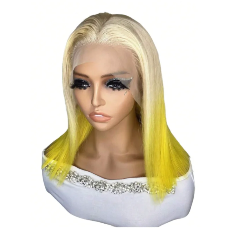 BEEOS 13x4 SKINLIKE Real HD Lace Full Frontal Bob Wig Ombre Blonde Straight ZH019