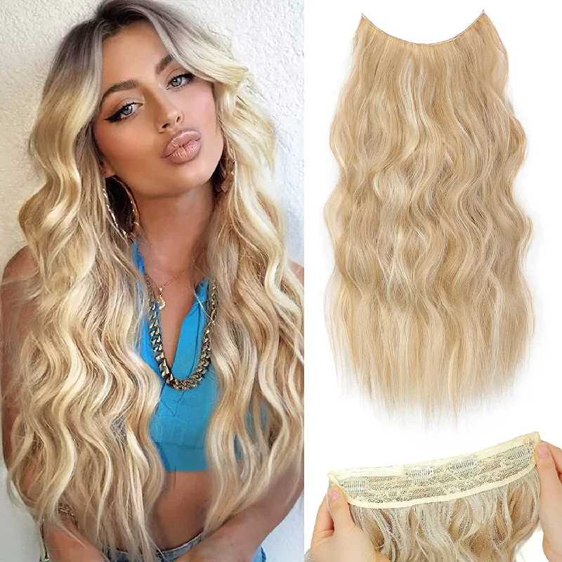 Bleach Blonde Halo Hair Beach Waves Extensions