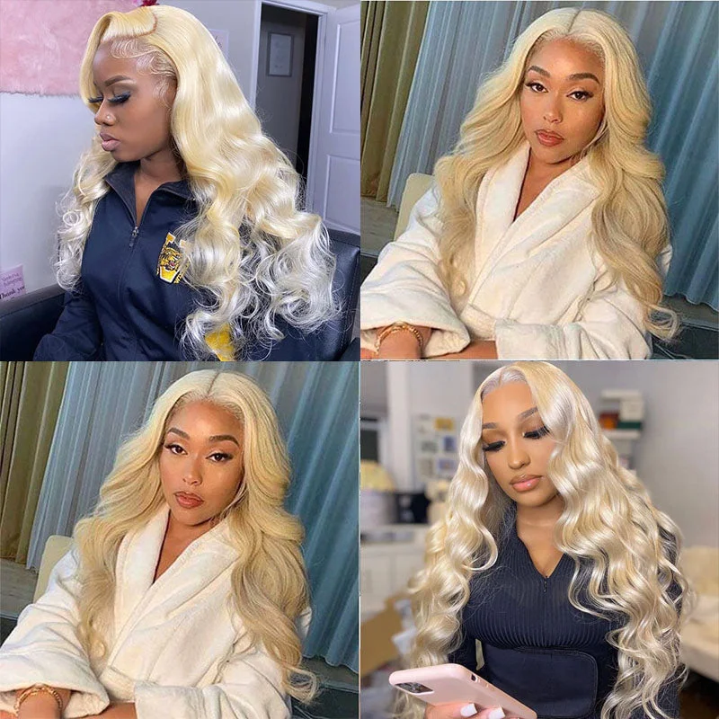 Wesface Body Wave 613 Blonde Color 13x4 Lace Front Wig Human Hair Wig