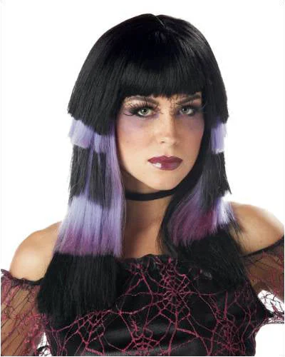 Club Chaos Black/Purple Costume Wig by California Costumes