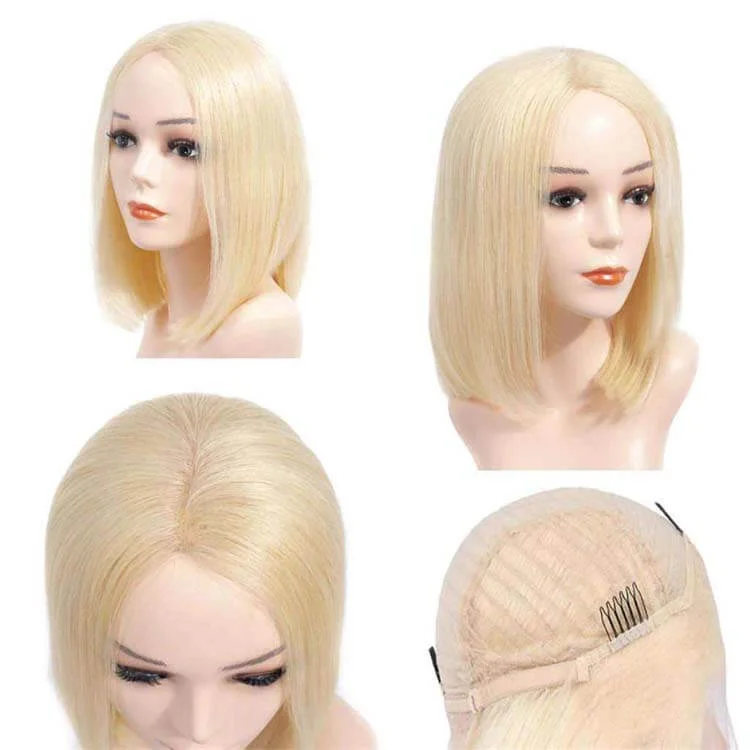 Colorful Short Bob Transparent Lace Wig Straight Brazilian Human Hair