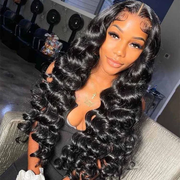 Cranberry 3pcs Lot Human Hair Weave Bundles Peruvian Loose Wave Hair