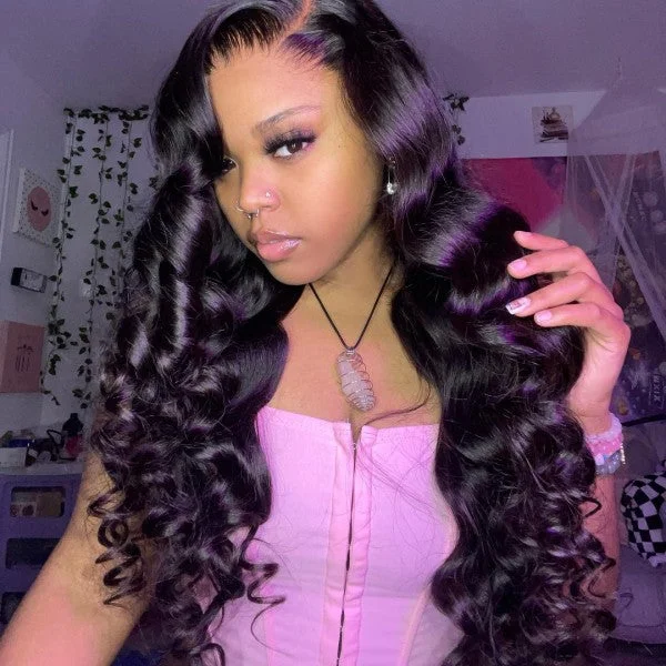 Ishow Loose Deep Wave Wig HD Lace Front Wigs 13x4 Lace Frontal Wig Glueless Human Hair Wigs