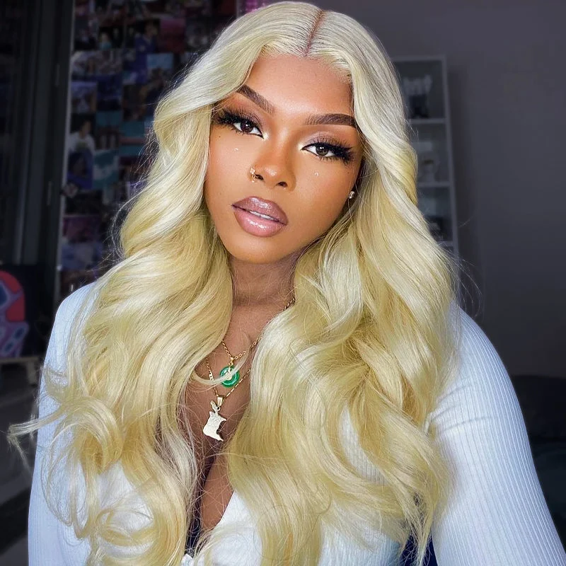 Ashimary Wear Go Wig 613 Blonde Body Wave 4*4 5*5 Transparent HD Lace Closure Wig