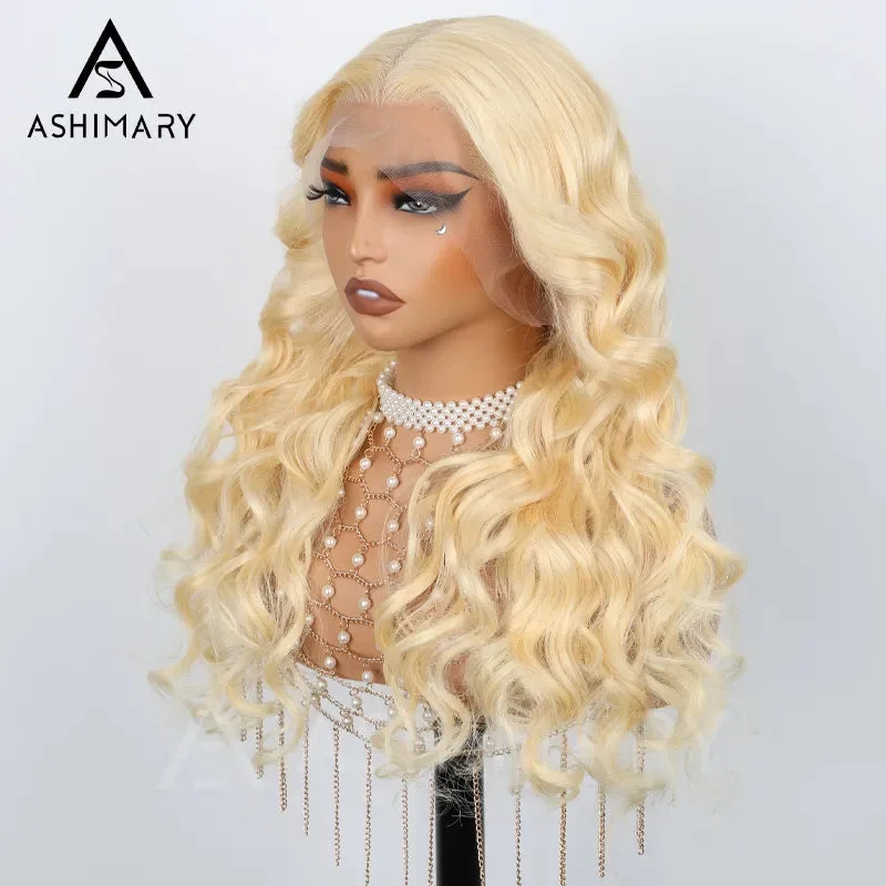 Ashimary Wear Go Wig 613 Blonde Body Wave 4*4 5*5 Transparent HD Lace Closure Wig