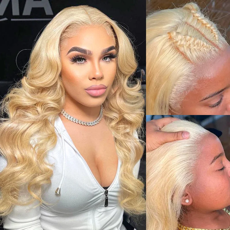 Ashimary Wear Go Wig 613 Blonde Body Wave 4*4 5*5 Transparent HD Lace Closure Wig