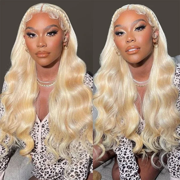 Ishow PPB™ Invisible Knots 613 Honey Blonde Color Body Wave Glueless Ready To Wear Wigs Pre Cut Lace