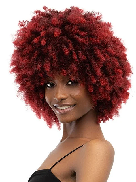 Janet Collection Natural Curly Premium Synthetic Wig - NATURAL AFRO KANE  *SALE