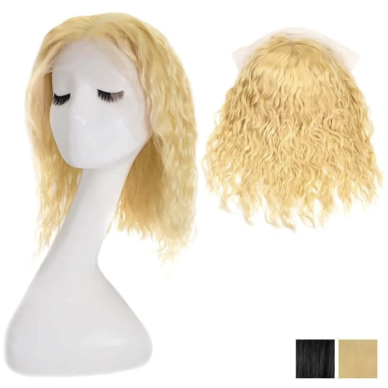 Lace Front 13x4 Human Hair Wigs Bob Wavy or Straight Side Parted or Middle Parted All Shades