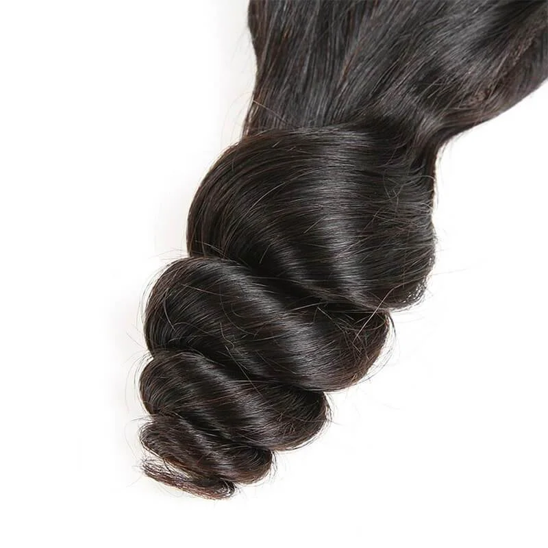 Malaysian Loose Wave  3 Bundles with 13*4 Ear to Ear Lace Frontal Closure-Klaiyi Hair