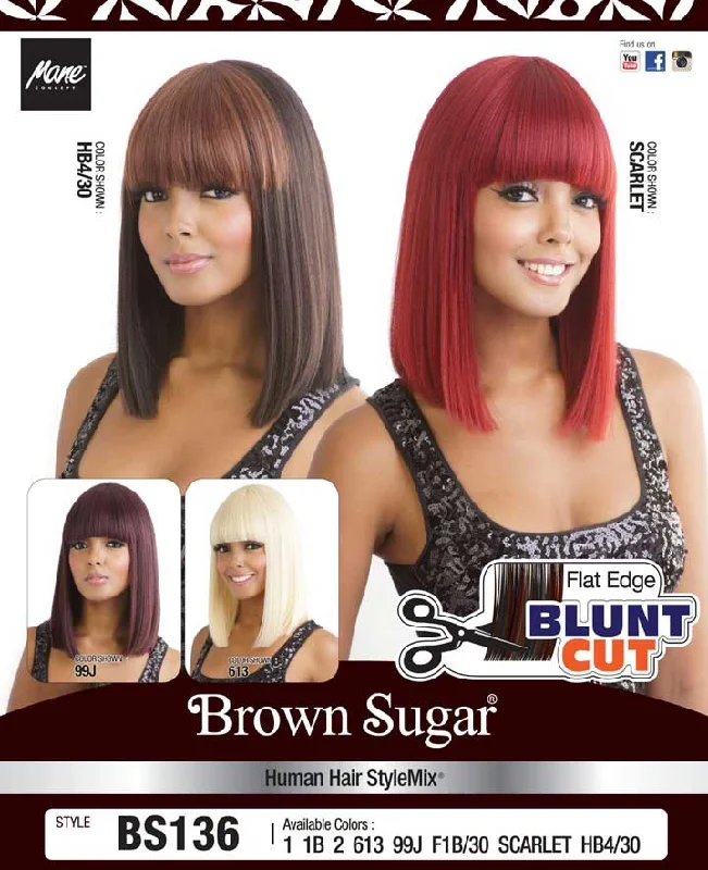 Mane Concept Brown Sugar Human Hair Mix Wig BS136