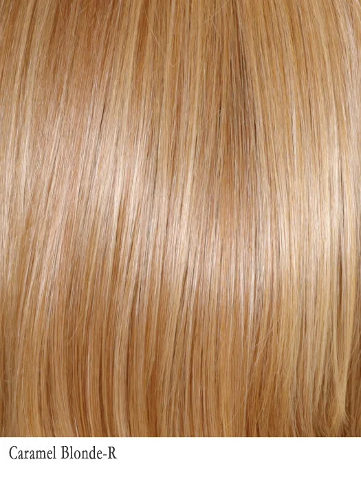 Caramel Blonde-R | 30/27/613+10 | Light brown rooted. Blend of light Gold Blonde and a hint of Strawberry Blonde and light Auburn with the balance of cool light Blonde highlights.