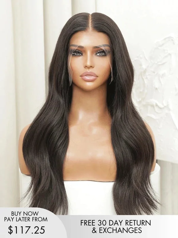 Olivia Glueless Full Lace Wig Natural Black Human Hair