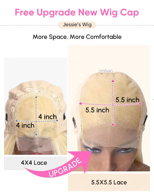 Ombre Ash Blonde Straight 13x4 Lace Front Bob Wig Glueless Human Hair Wigs