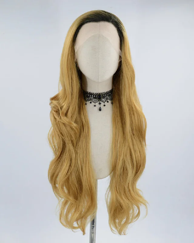 Ombre Brown Long Synthetic Lace Front Wig WW420