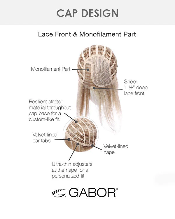 Opulence | Lace Front & Monofilament Part Synthetic Wig by Gabor