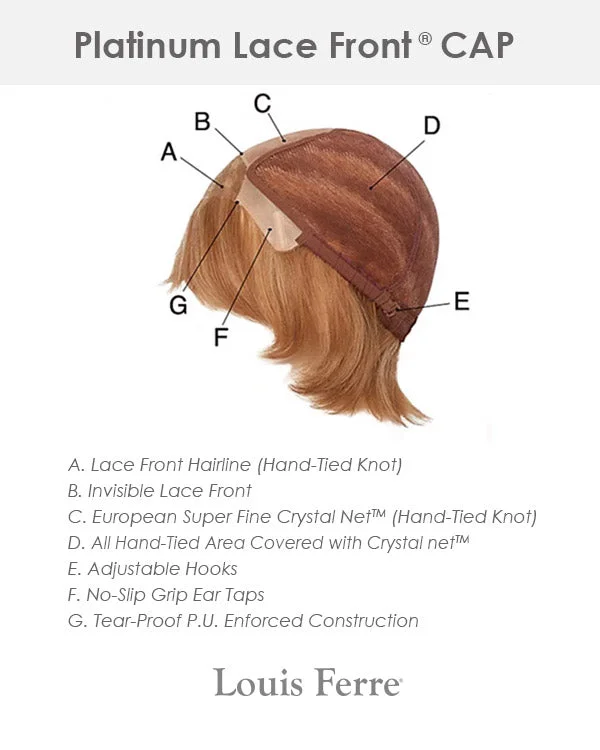 PLF001HM | Lace Front & Monofilament Human Hair Wig by Louis Ferre