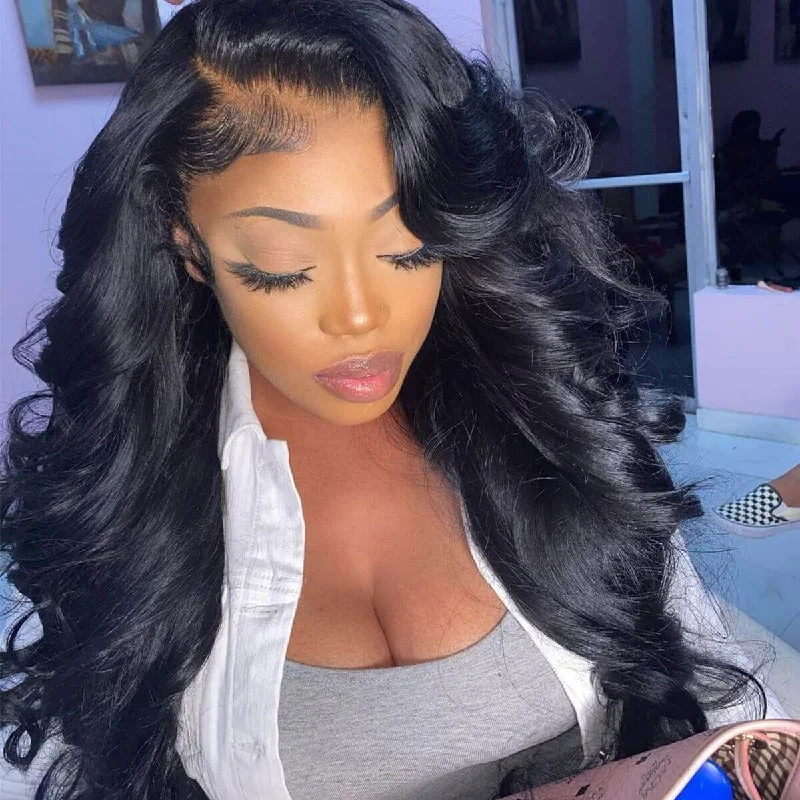 Body Wave 360 Lace Frontal Wigs With Baby Hair Brazilian Virgin Human Hair Wig