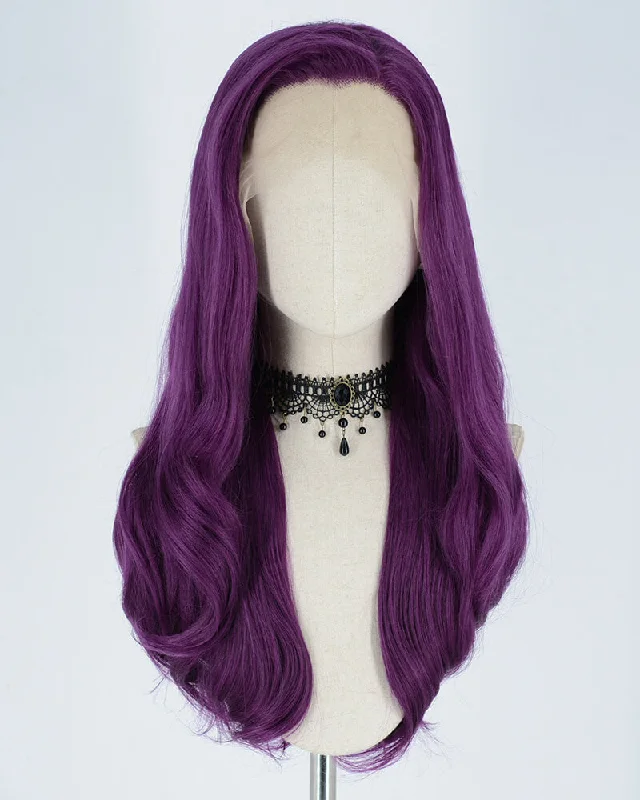 Purple Wavy Synthetic Lace Front Wig WW033