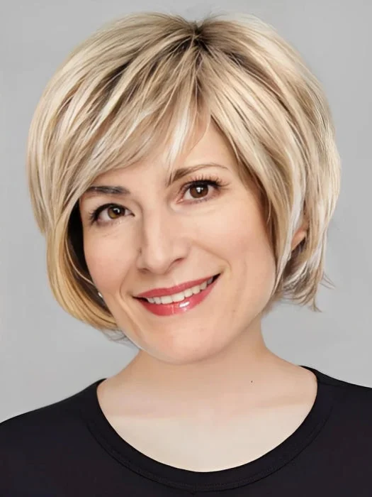 Soft Short Layered Straight Synthetic Wig By imwigs®