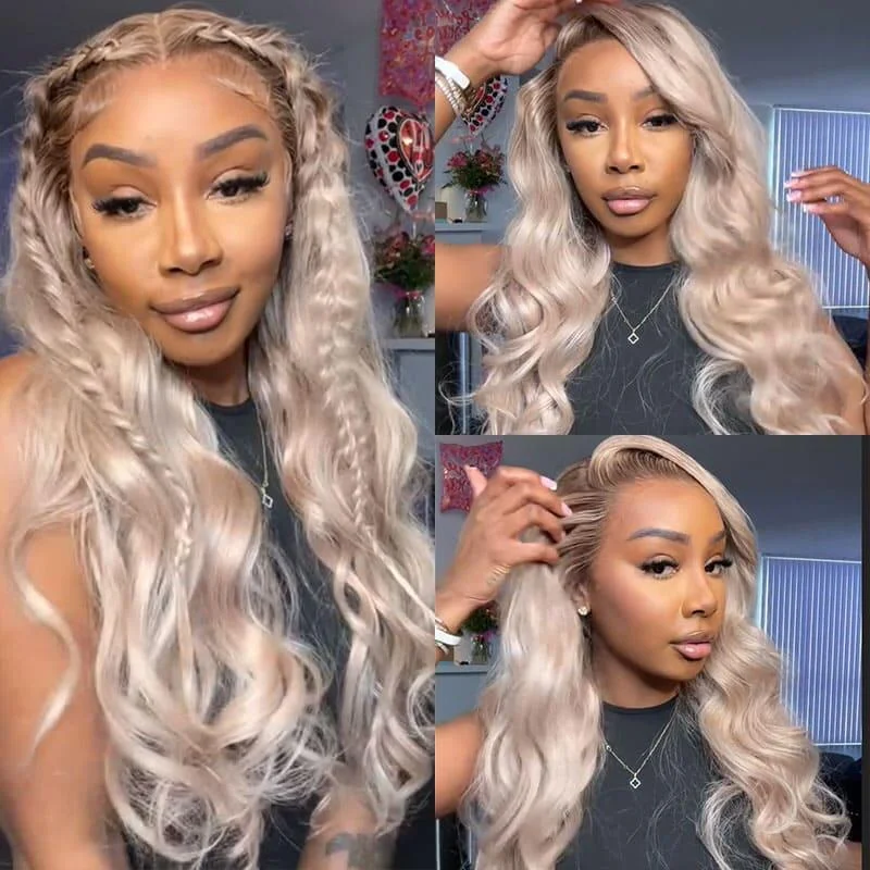 Sterly Chocolate Dipped Marshmallow Vibe 13x6 Lace Breathable Air Loose Body Wave / Straight Hair Wigs