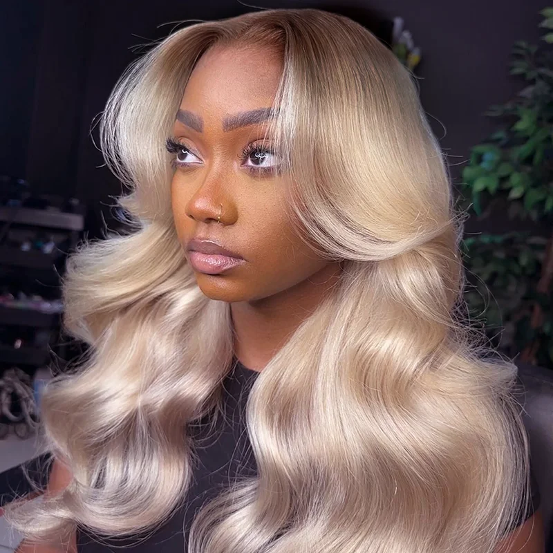 Sterly Chocolate Dipped Marshmallow Vibe 13x6 Lace Breathable Air Loose Body Wave / Straight Hair Wigs