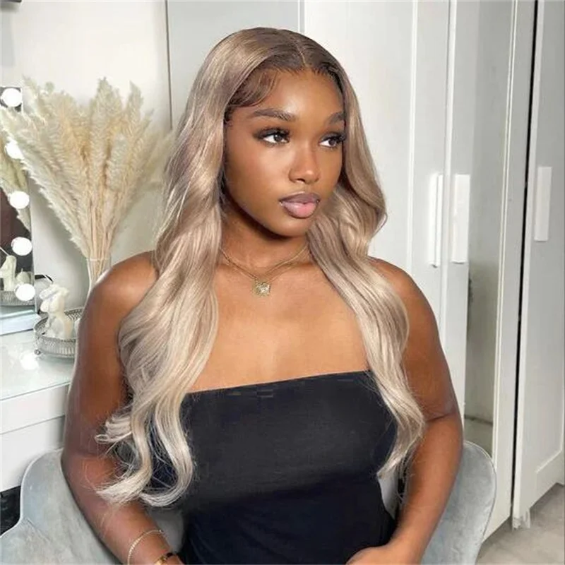 Sterly Chocolate Dipped Marshmallow Vibe 13x6 Lace Breathable Air Loose Body Wave / Straight Hair Wigs