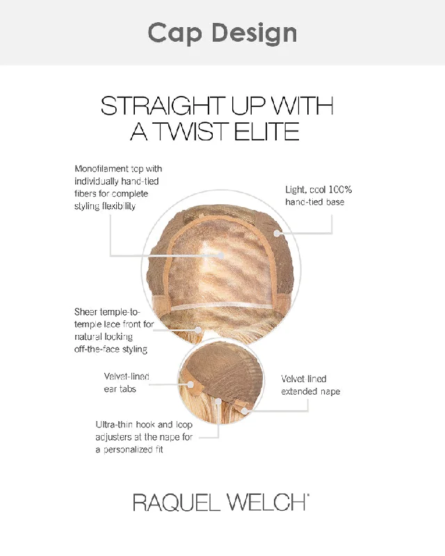 Straight Up With a Twist Elite | Lace Front & Monofilament Top Synthetic Wig by Raquel Welch