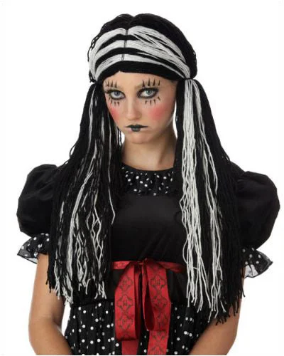 Tragedy Ann Black/White Halloween Wig by California Costumes