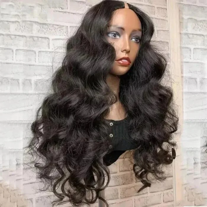 V Part Wig Body Wave Human Hair Wigs Thin Part Wigs Without Leave out