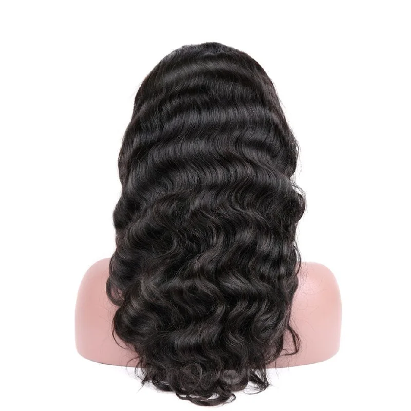 Virgin Hair Full Lace Wigs Natural Color hair 100% Human Hair Body Wave