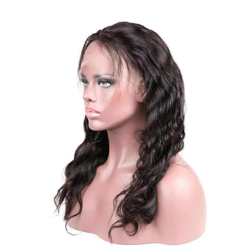 Virgin Hair Full Lace Wigs Natural Color hair 100% Human Hair Body Wave