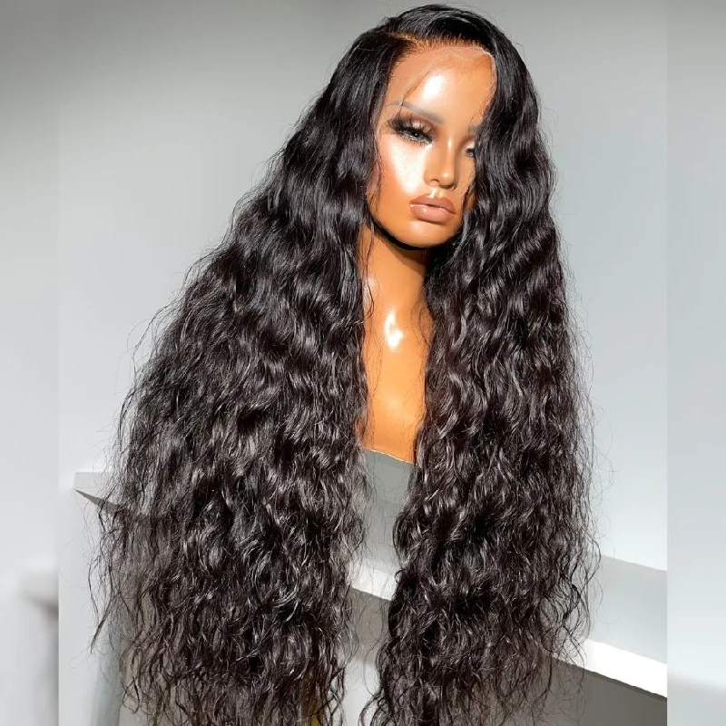 WOWANGEL Wet & Wavy 13x6 Skinlike Real HD Lace Front Wig Glueless Clean Hairline